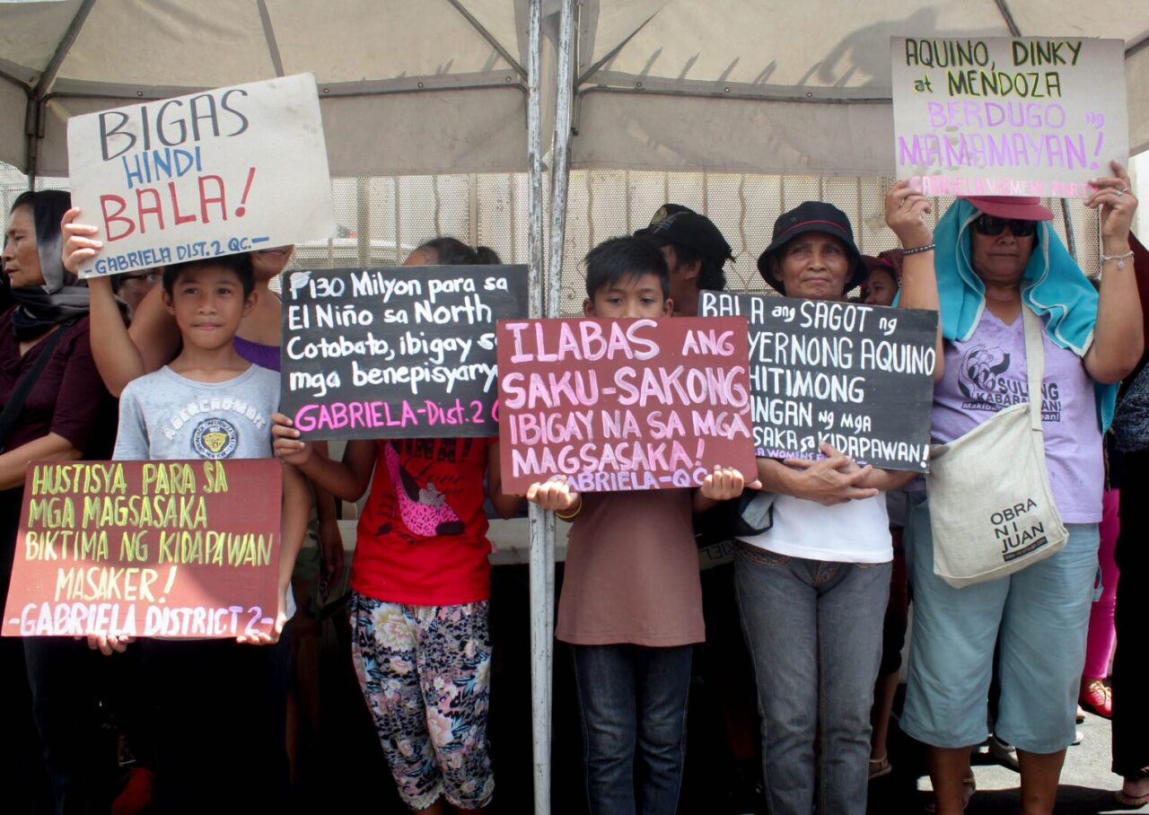 Members of Gabriela Quezon City joined today's protest.