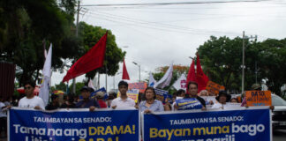 ‘Sara, panagutin!’ sigaw ng mga progresibong grupo tungong Senado